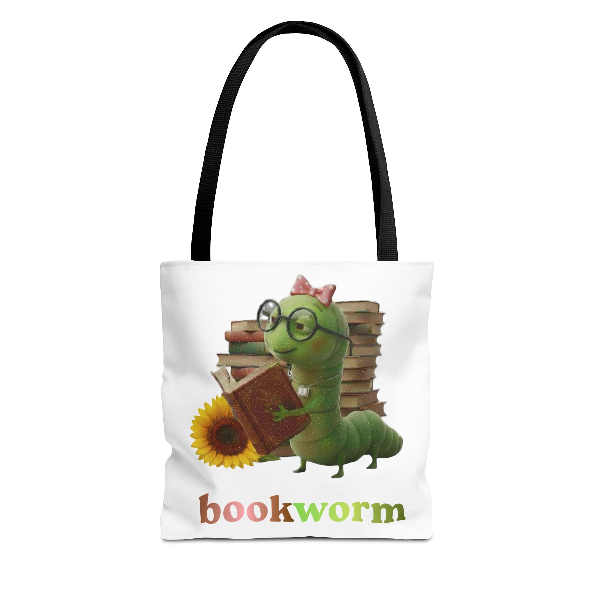 Bookworm Tote Bag — Literary Book Lover Library Shopper Tote