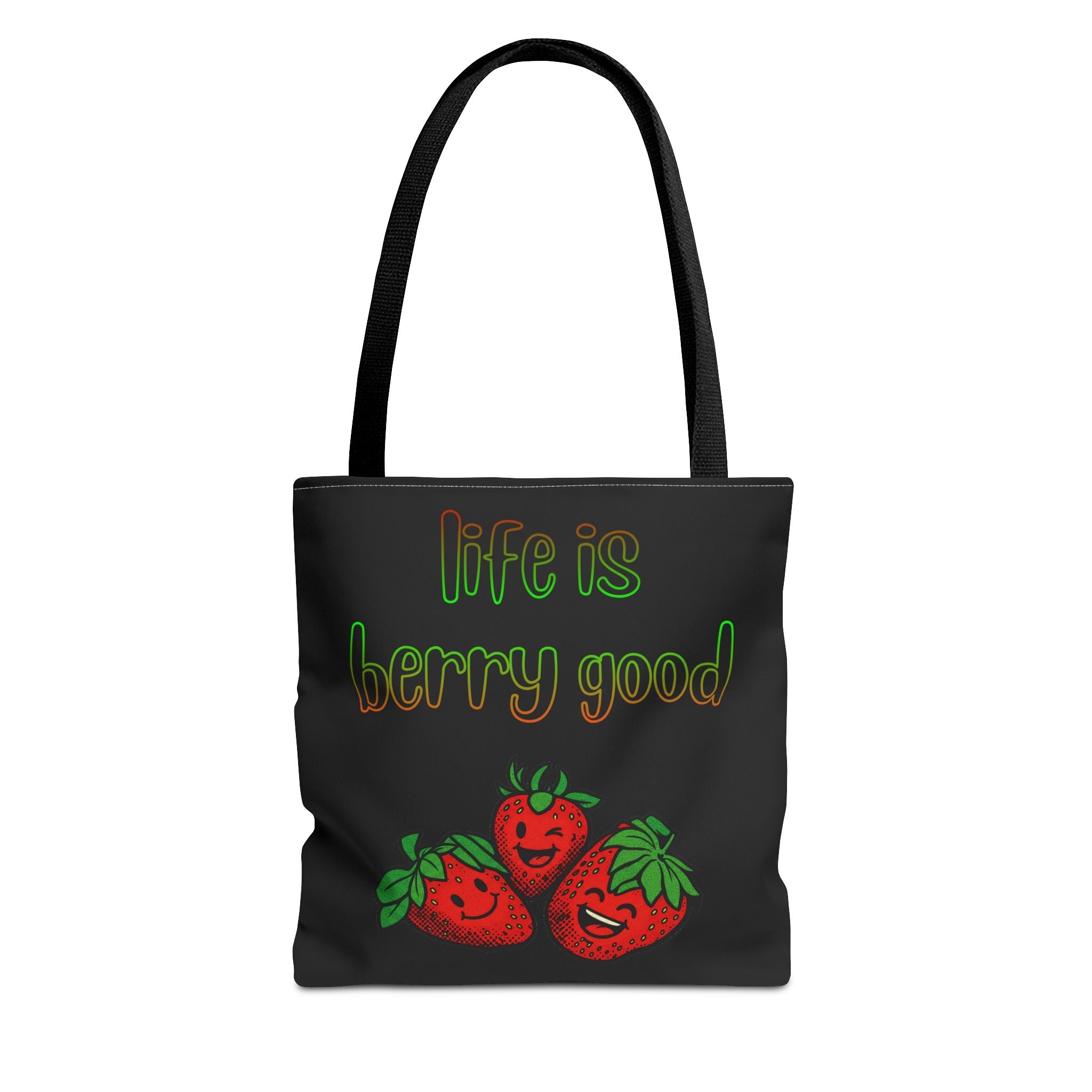 Life Is Berry Good Tote Bag — Cute Fruit Print Market Shopper