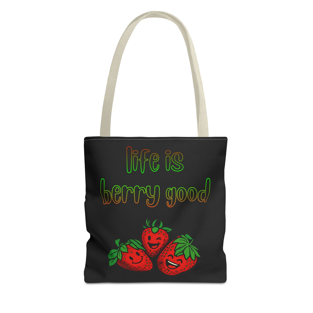 Life Is Berry Good Tote Bag — Cute Fruit Print Market Shopper