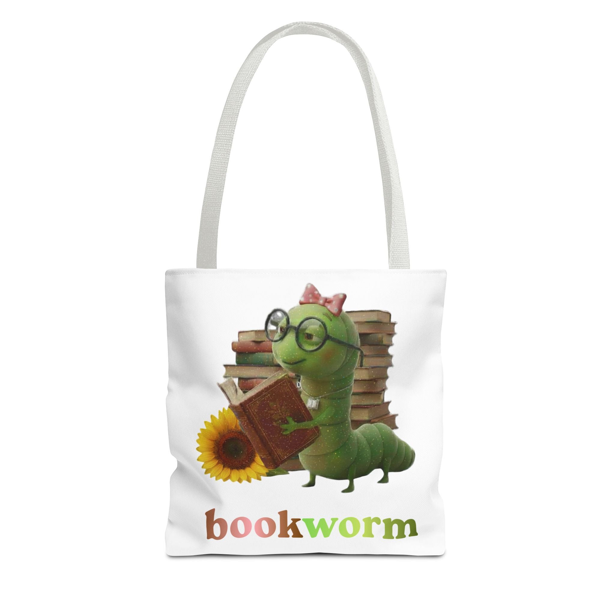 Bookworm Tote Bag — Literary Book Lover Library Shopper Tote