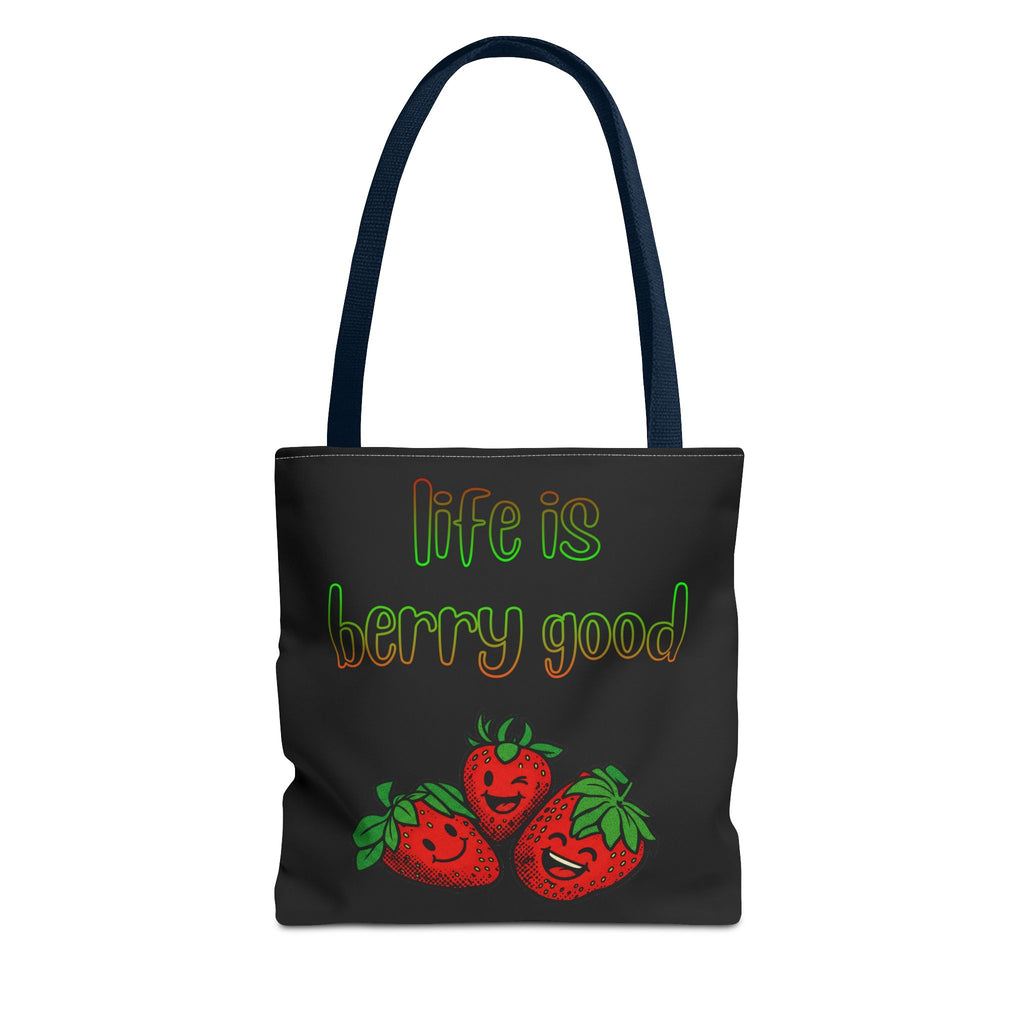 Life Is Berry Good Tote Bag — Cute Fruit Print Market Shopper