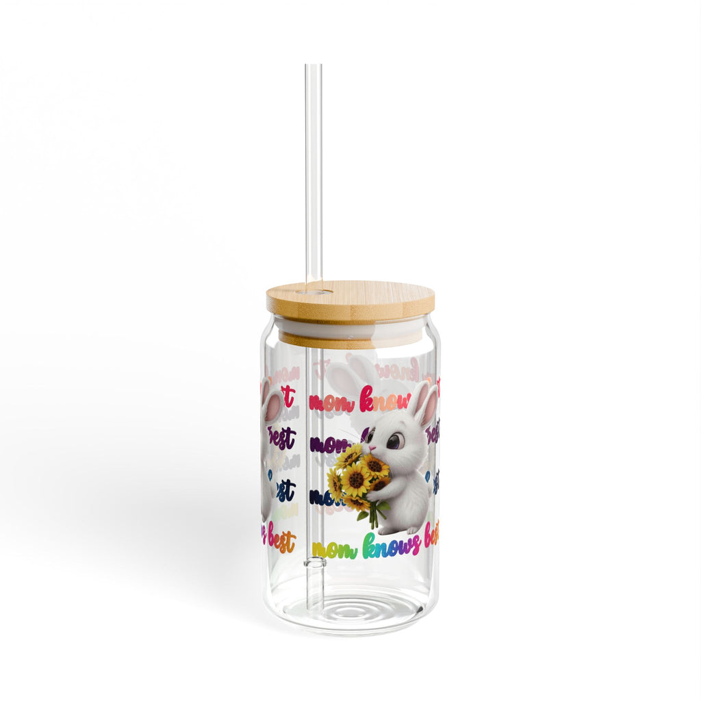 Mom Knows Best 16oz Sipper Glass — Gift for Mom, Mother's Day Drinkware