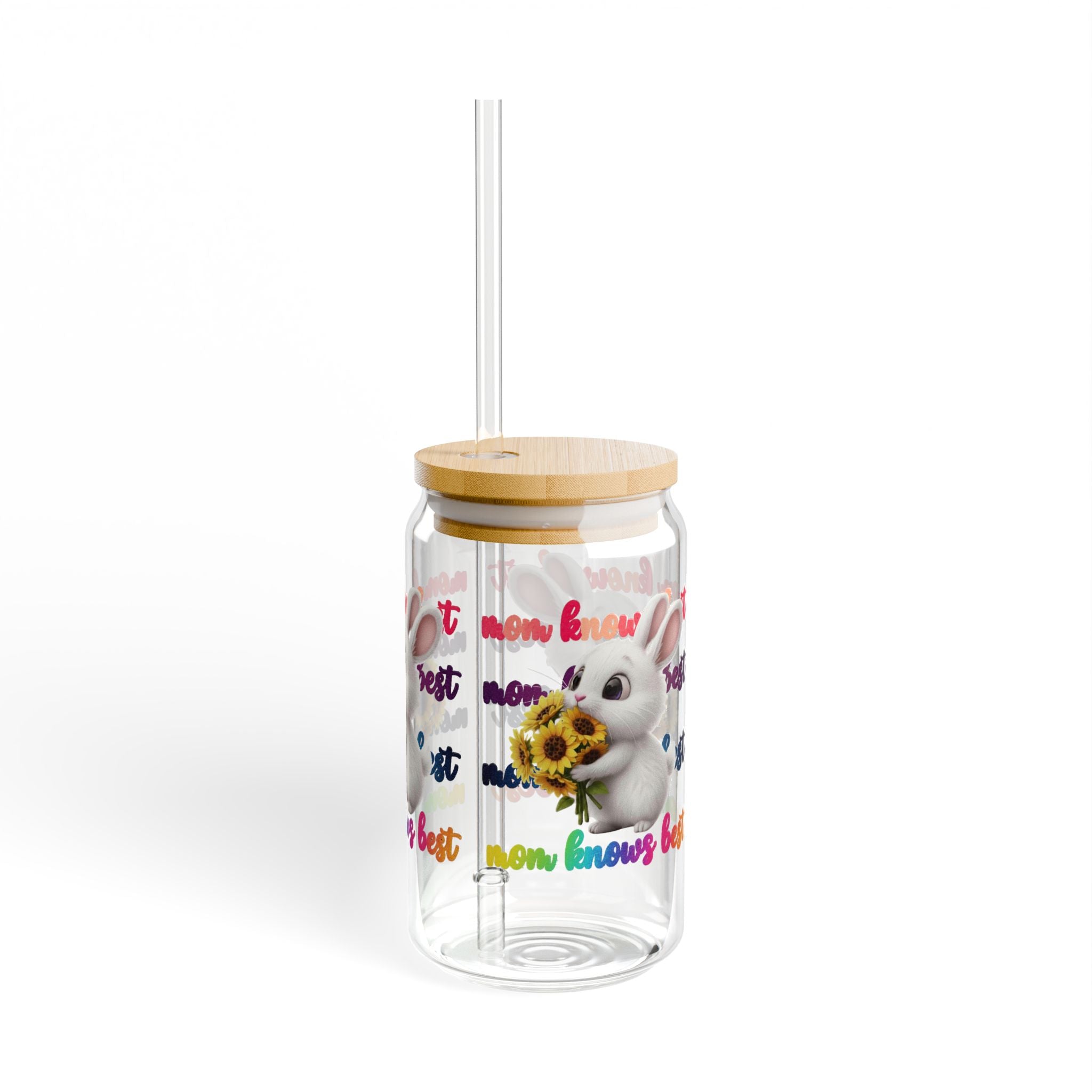 Mom Knows Best 16oz Sipper Glass — Gift for Mom, Mother's Day Drinkware