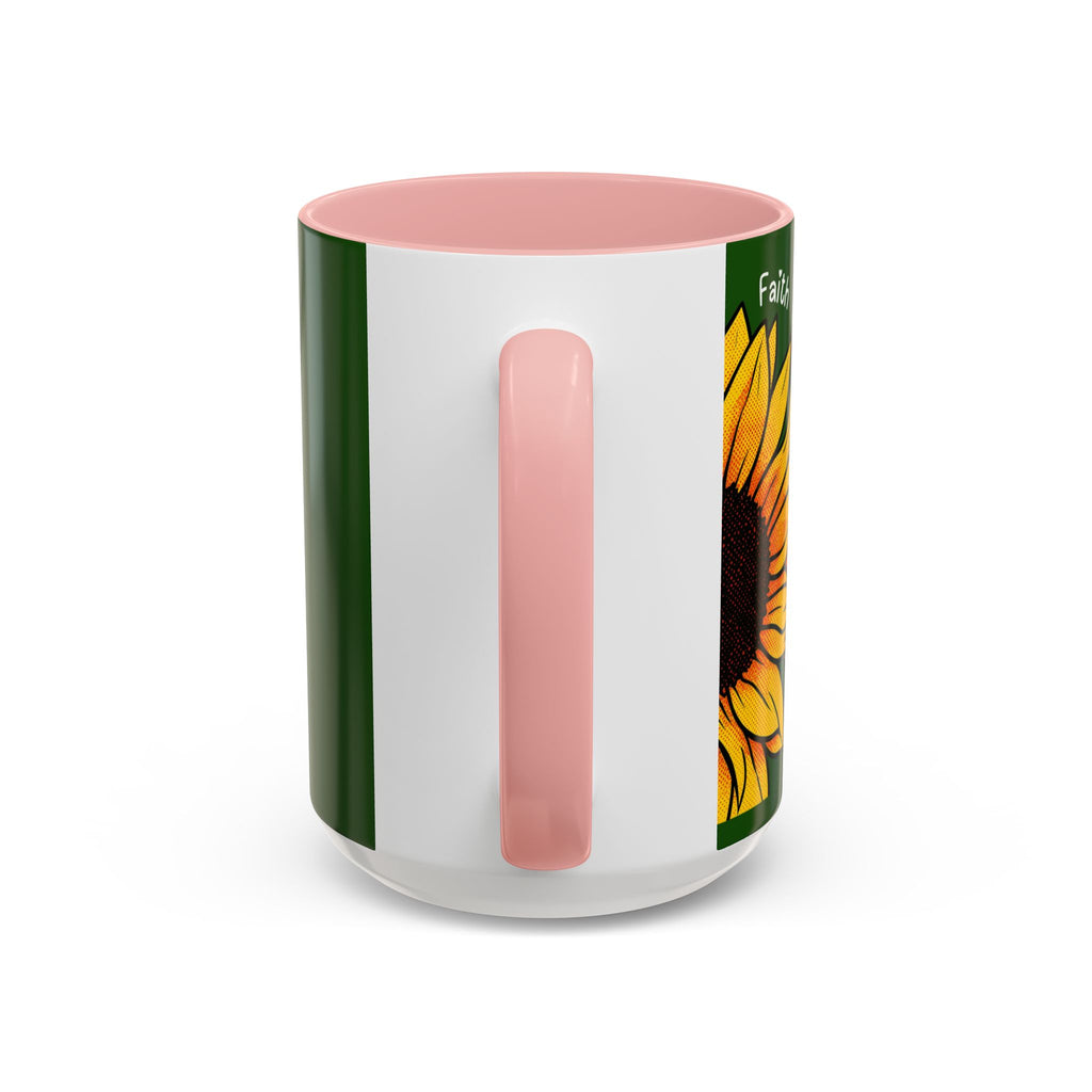 Sunflower Faith Accent Coffee Mug — 11/15oz Inspirational Floral Ceramic