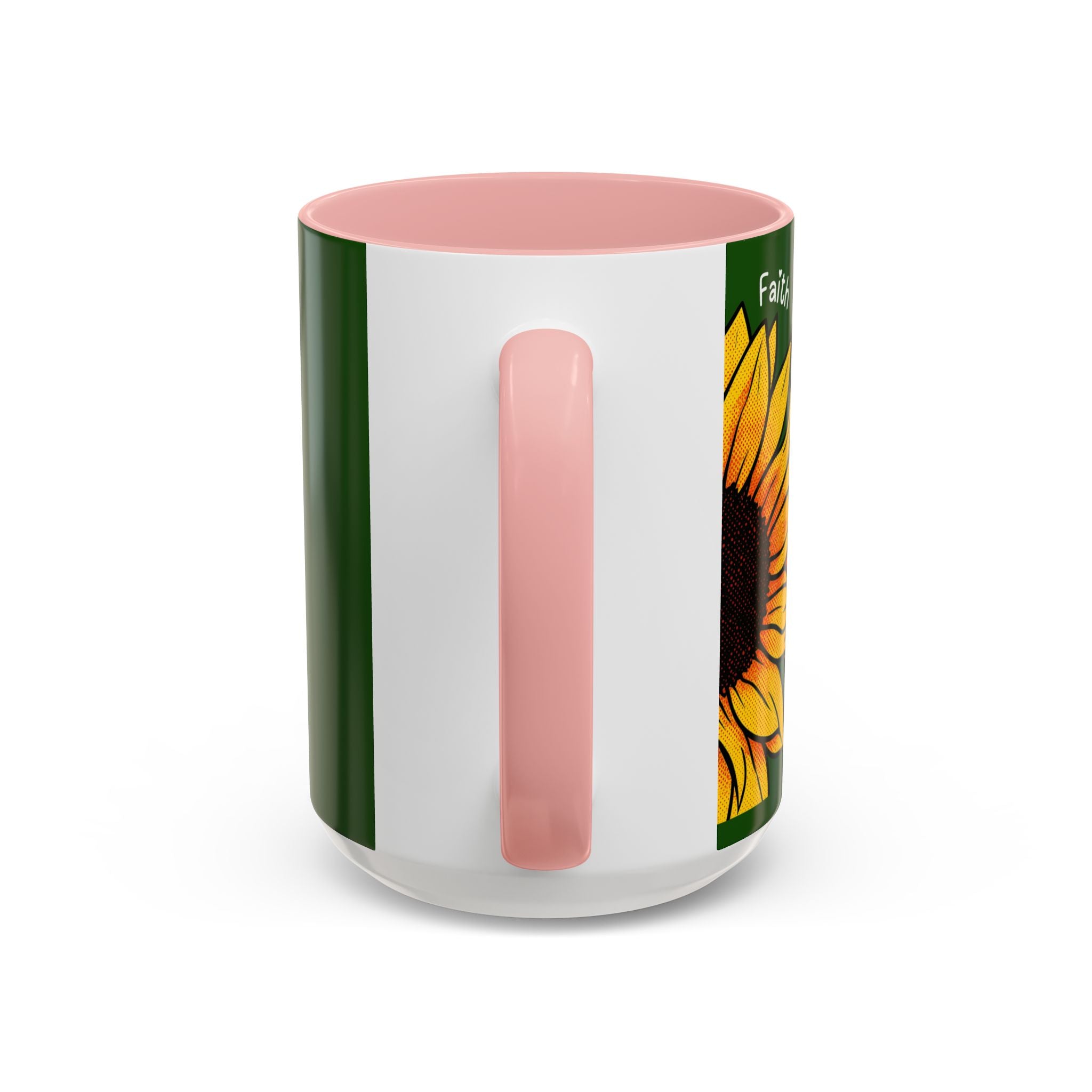 Sunflower Faith Accent Coffee Mug — 11/15oz Inspirational Floral Ceramic