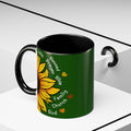Sunflower Faith Accent Coffee Mug — 11/15oz Inspirational Floral Ceramic