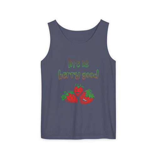 Berry Good Tank Top — Garment-Dyed Casual Summer Tee