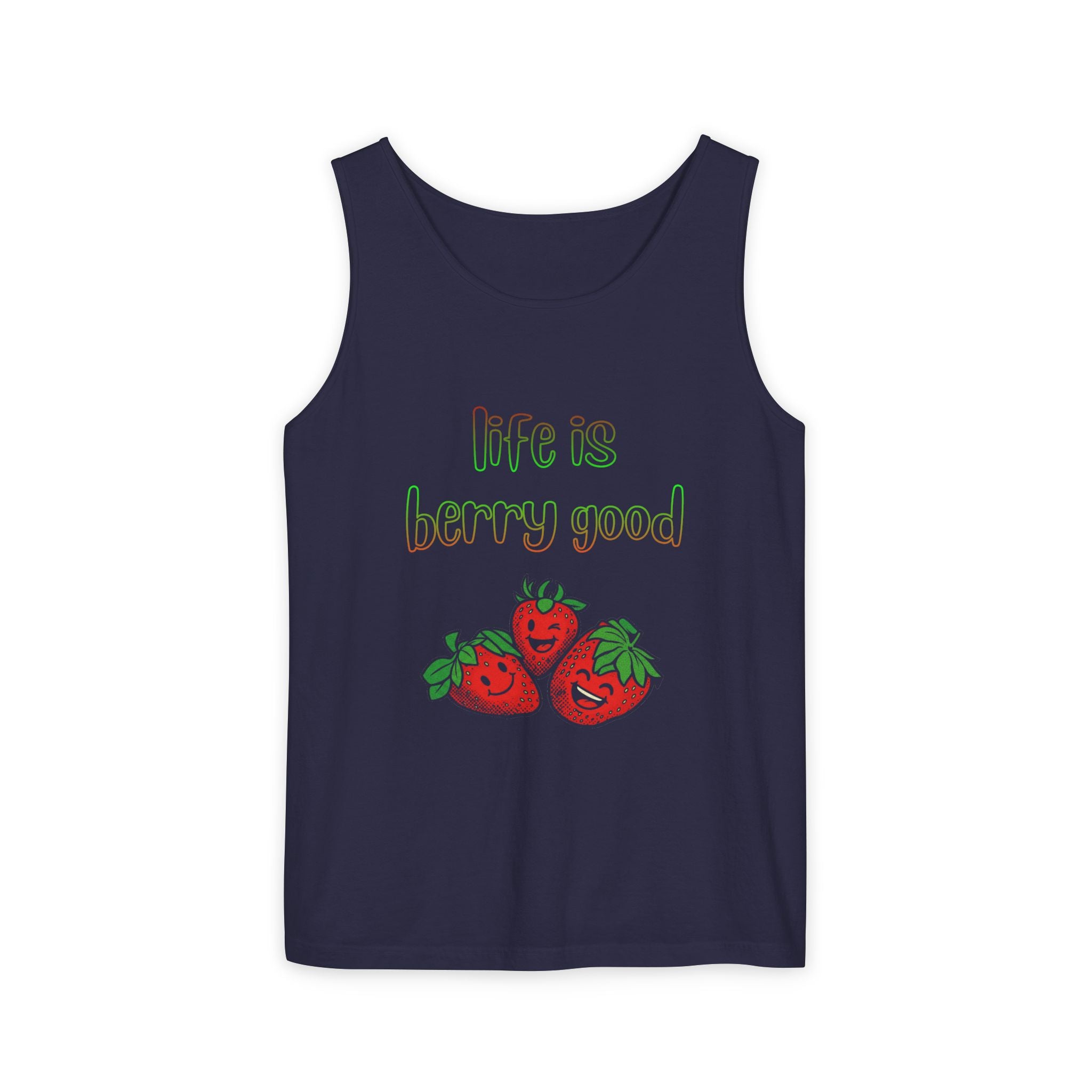 Berry Good Tank Top — Garment-Dyed Casual Summer Tee