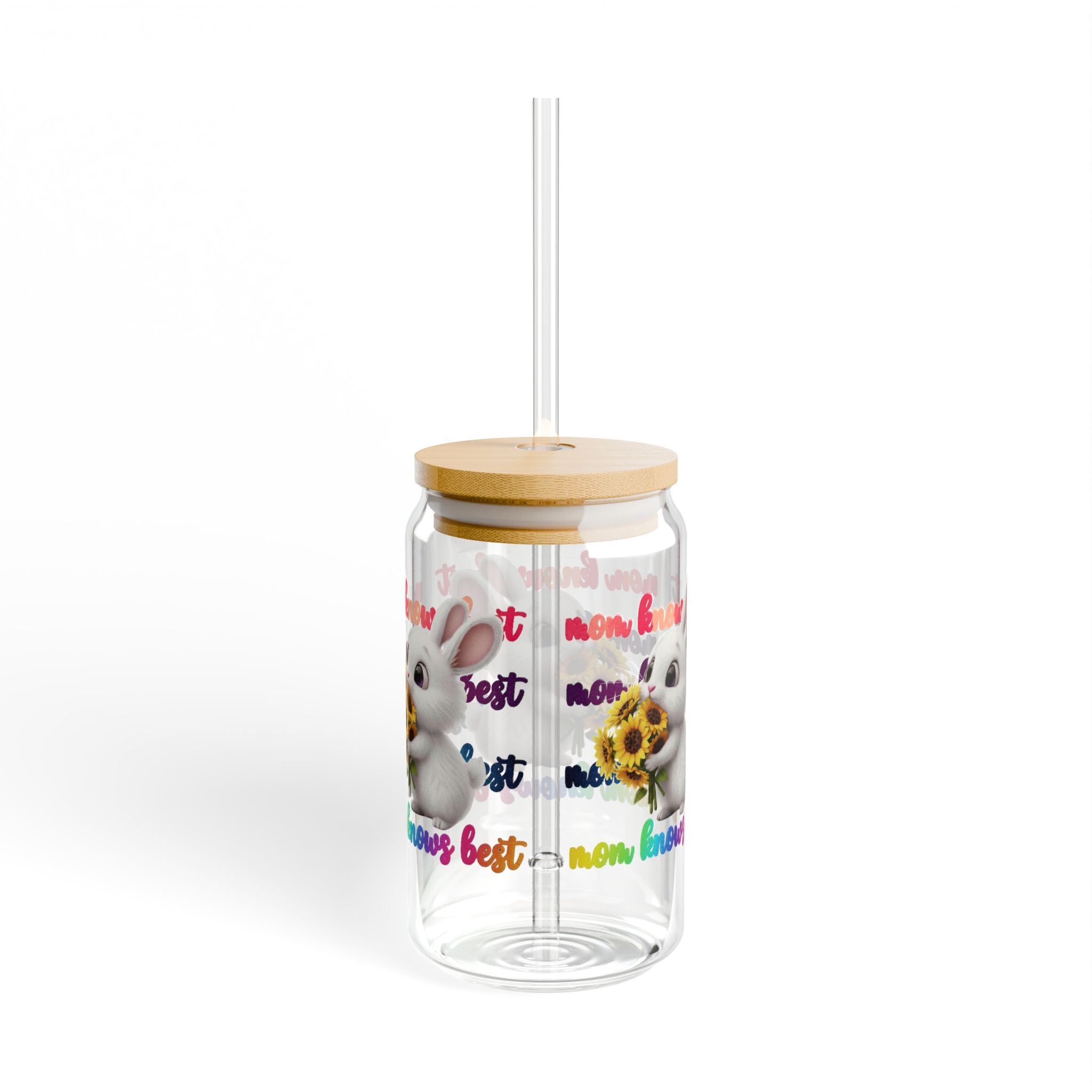 Mom Knows Best 16oz Sipper Glass — Gift for Mom, Mother's Day Drinkware