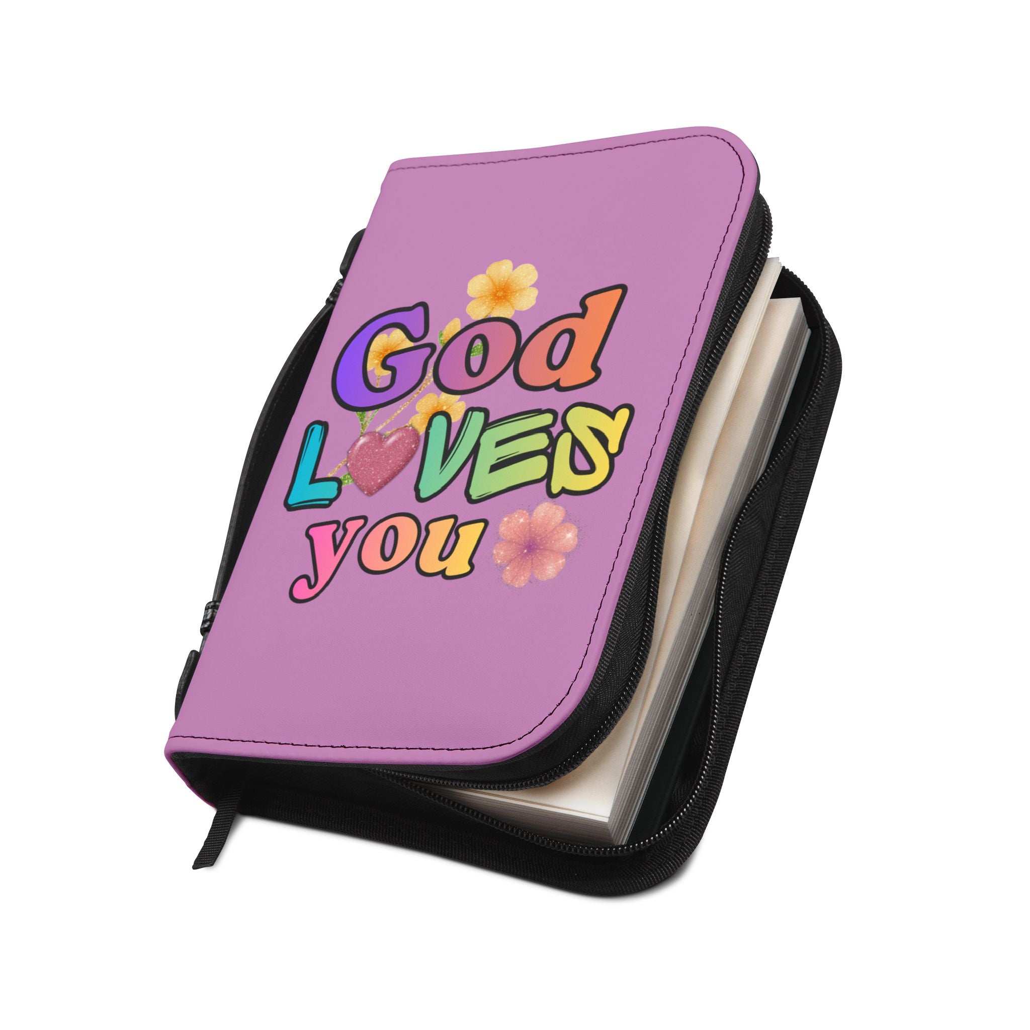 God Loves You Bible Cover — Inspirational Christian Scripture Protector