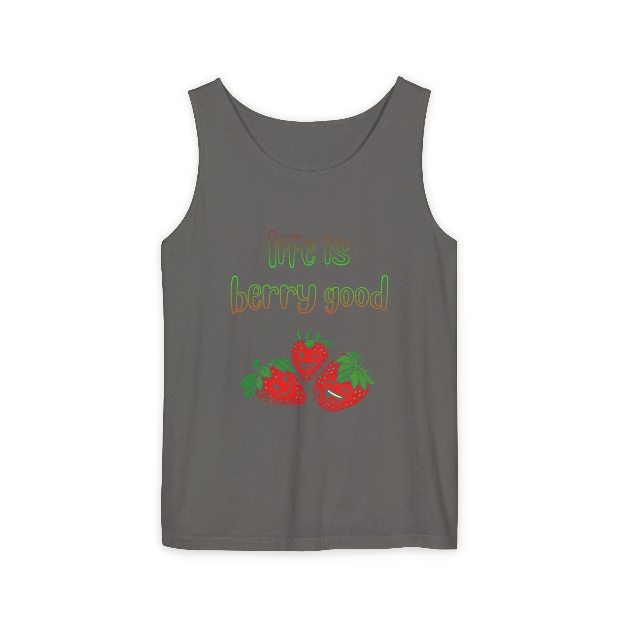 Berry Good Tank Top — Garment-Dyed Casual Summer Tee