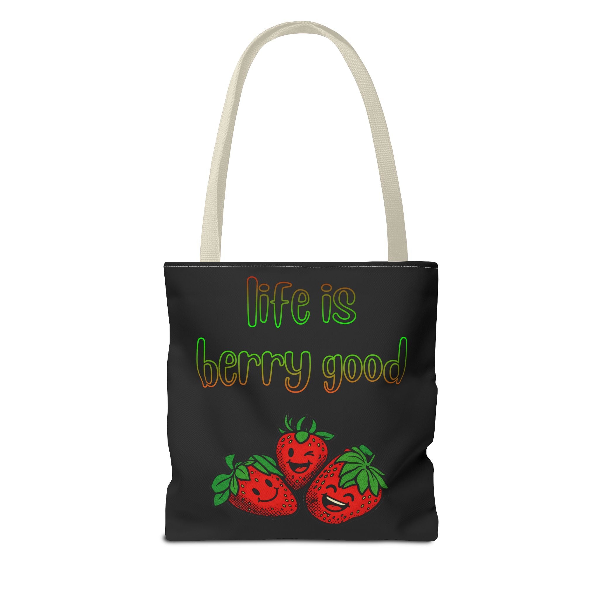 Life Is Berry Good Tote Bag — Cute Fruit Print Market Shopper