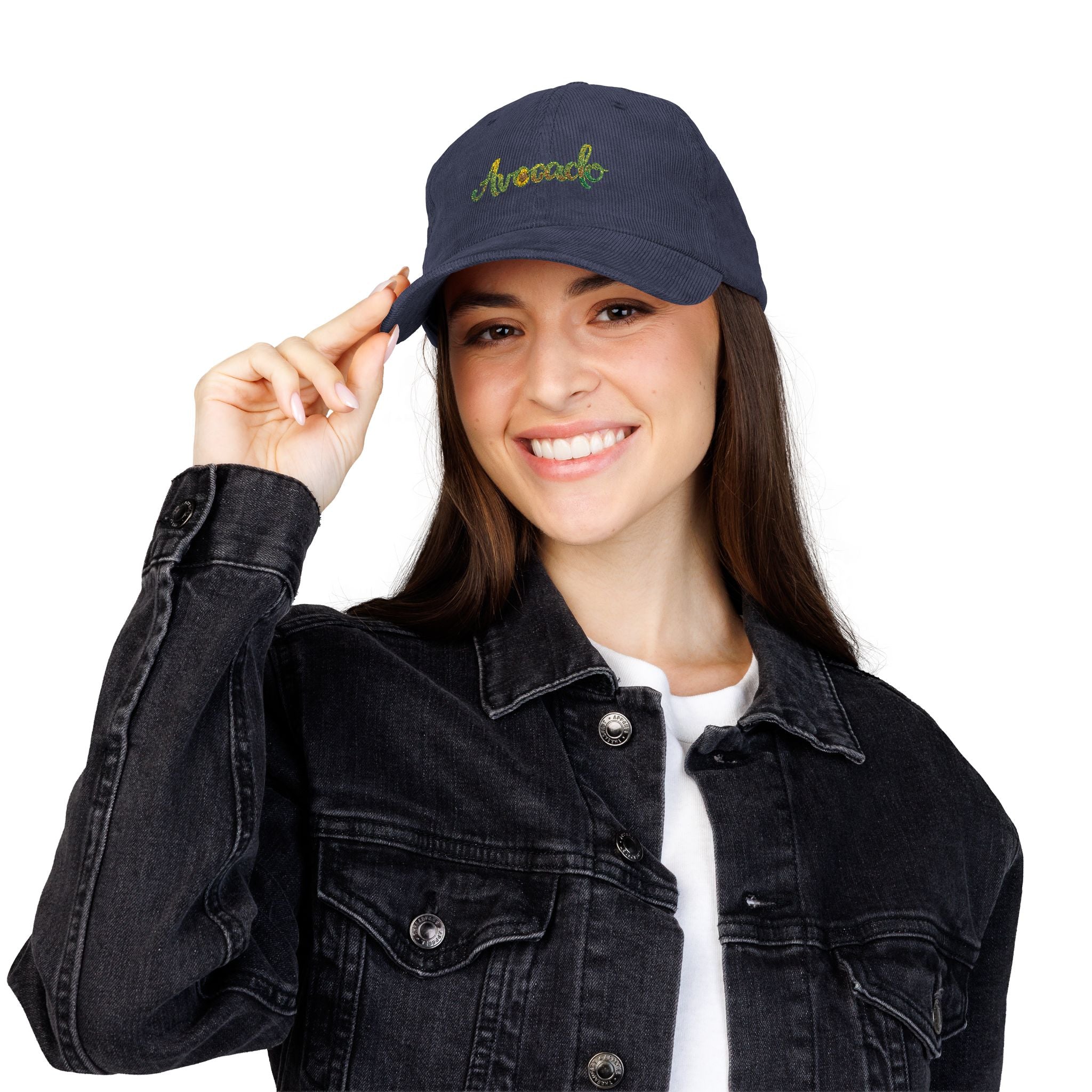 Embroidered 'Advocado' Vintage Corduroy Cap