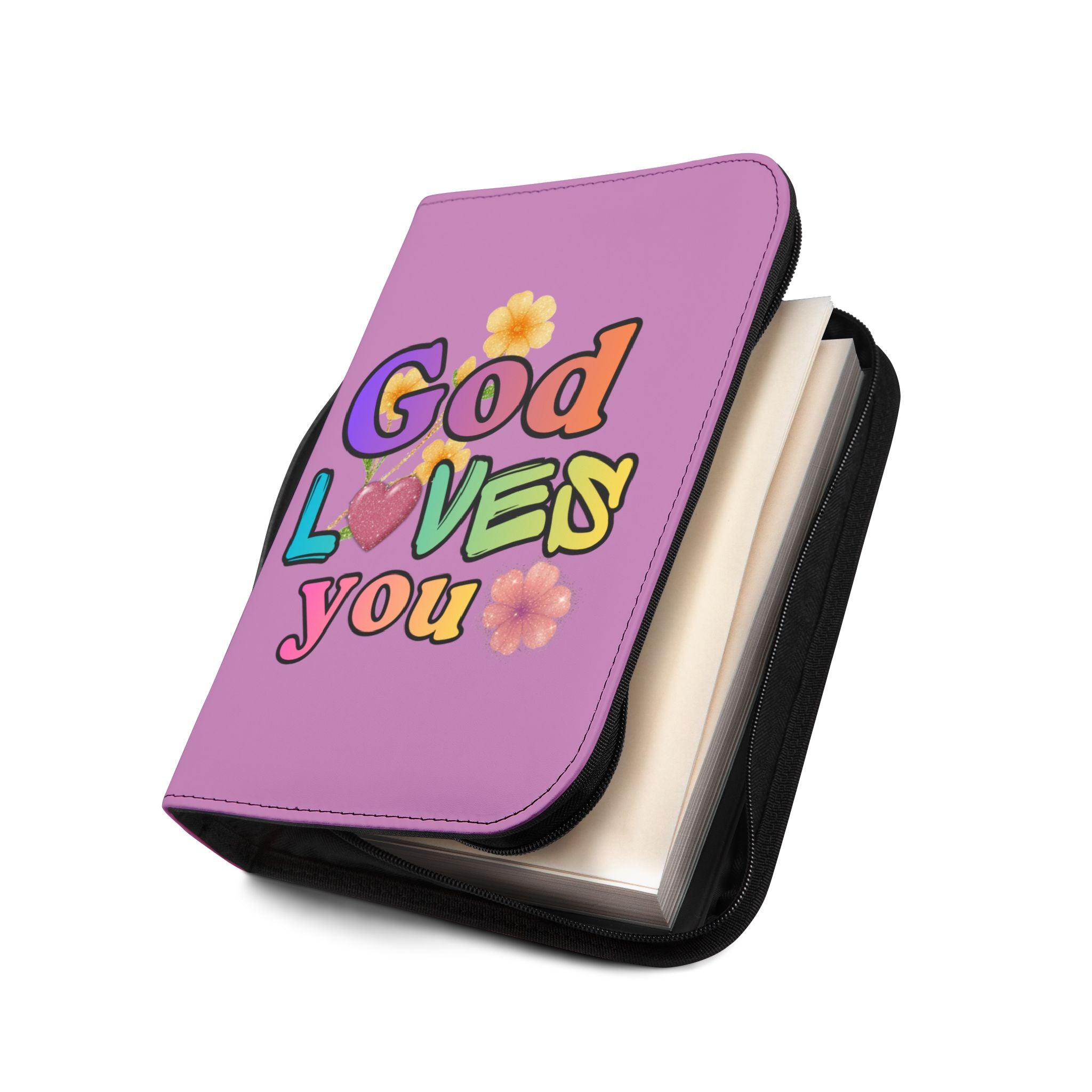 God Loves You Bible Cover — Inspirational Christian Scripture Protector