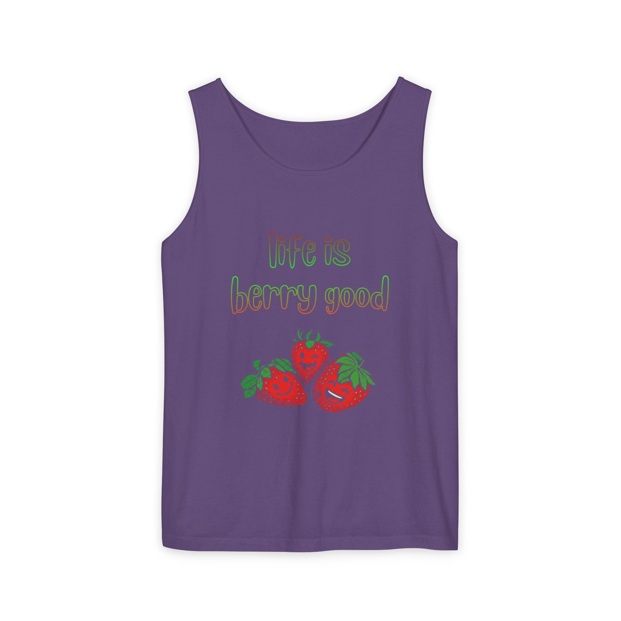 Berry Good Tank Top — Garment-Dyed Casual Summer Tee