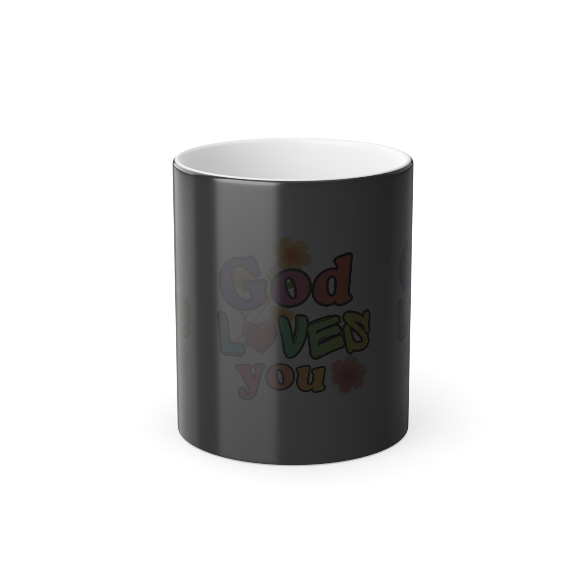 God Loves You Color-Changing Mug — 11oz Inspirational Heat-Reactive Coffee Cup