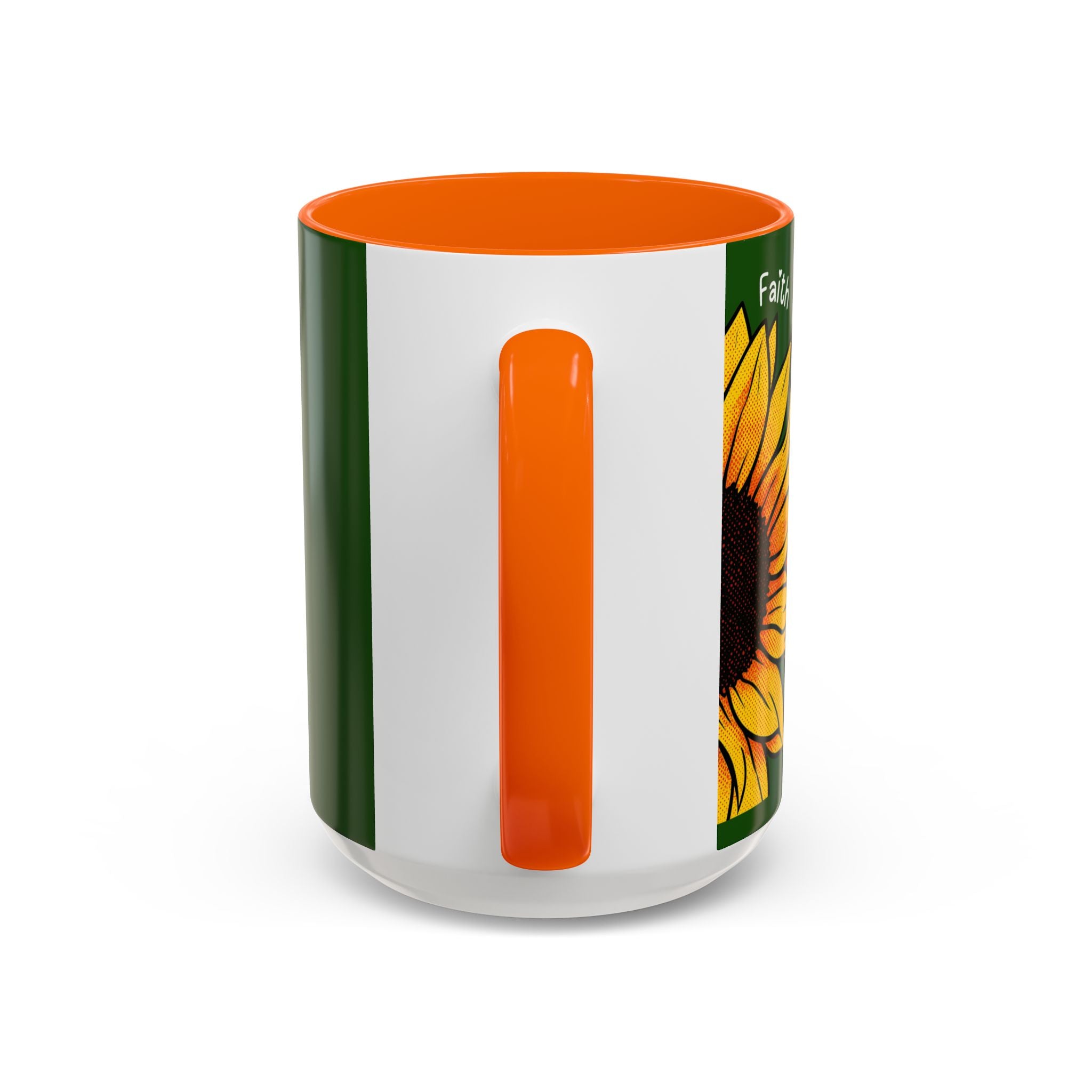 Sunflower Faith Accent Coffee Mug — 11/15oz Inspirational Floral Ceramic