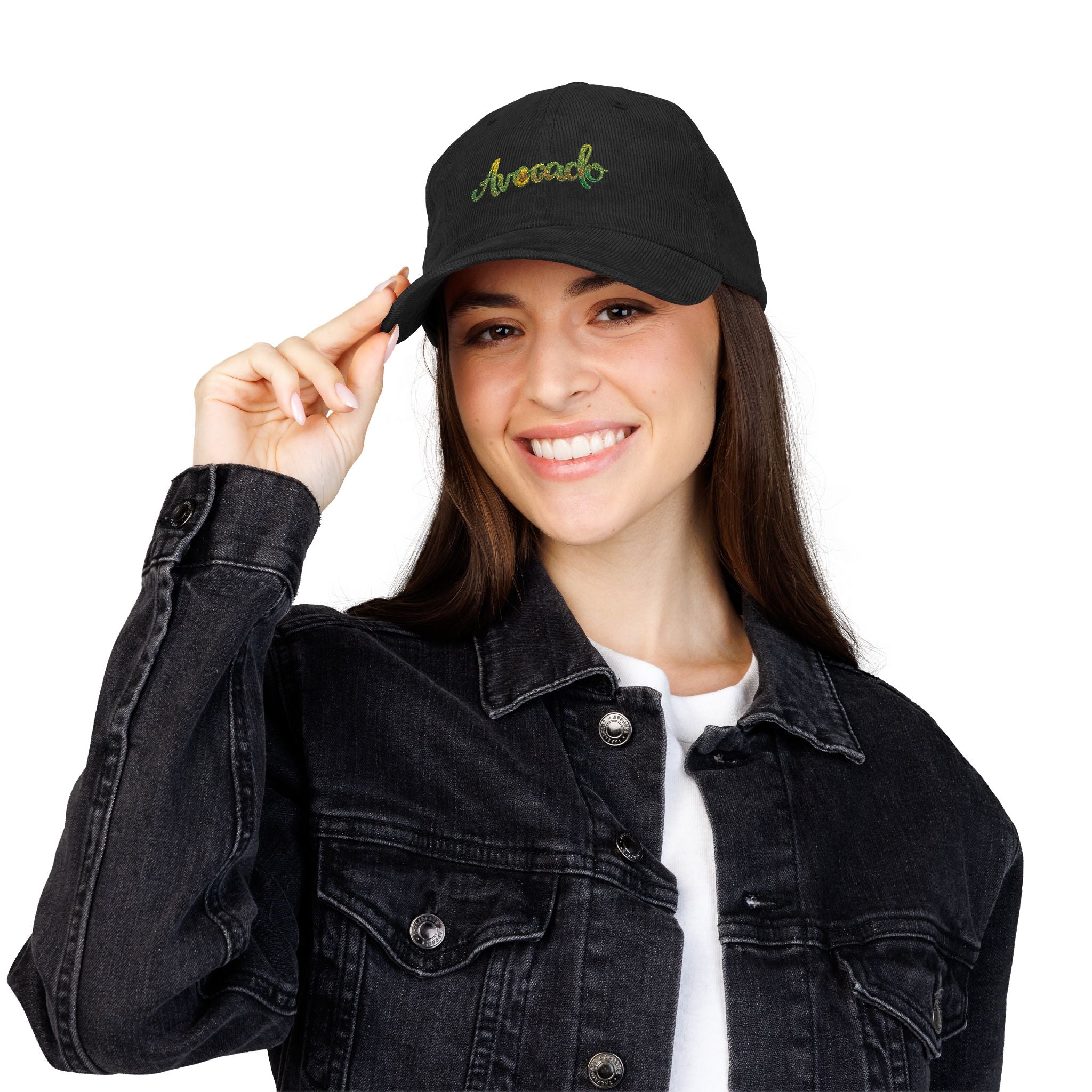 Embroidered 'Advocado' Vintage Corduroy Cap