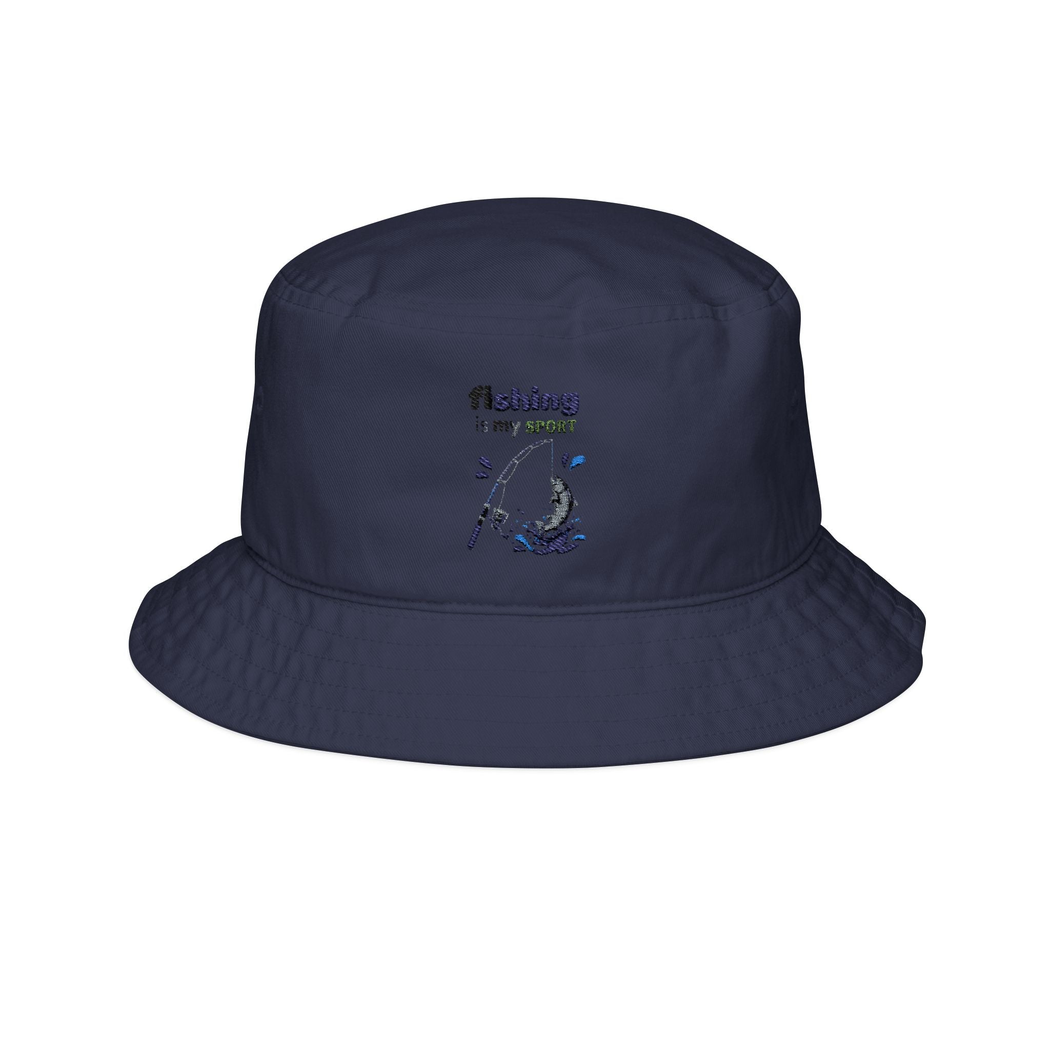 Fishing Is My Sport Embroidered Bucket Hat