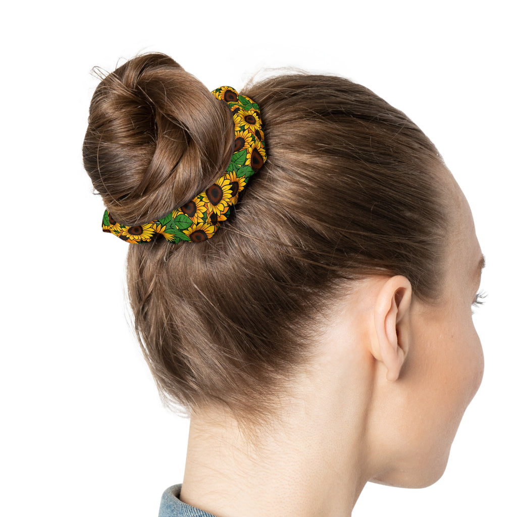 Sunflower Scrunchie — Floral Hair Tie