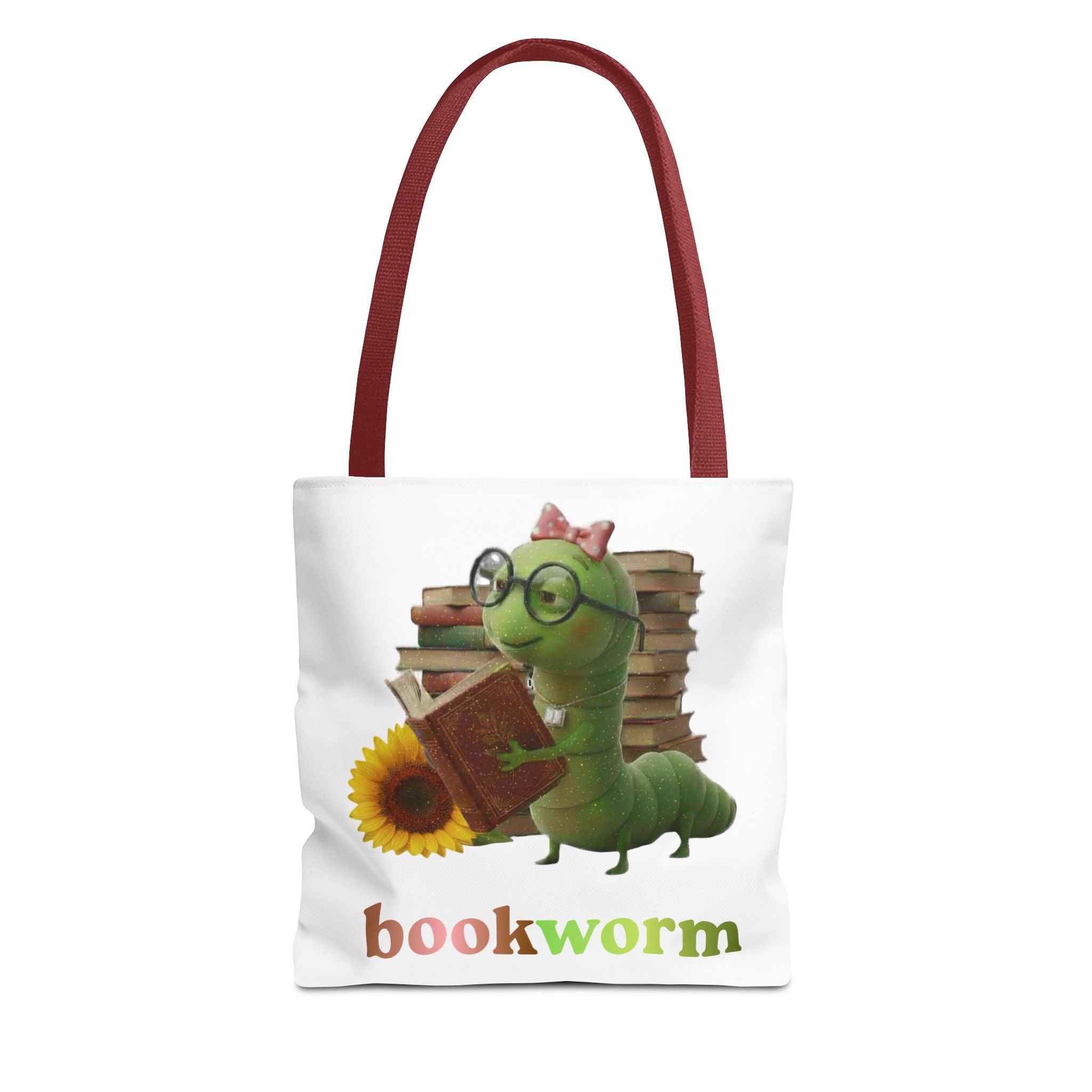 Bookworm Tote Bag — Literary Book Lover Library Shopper Tote