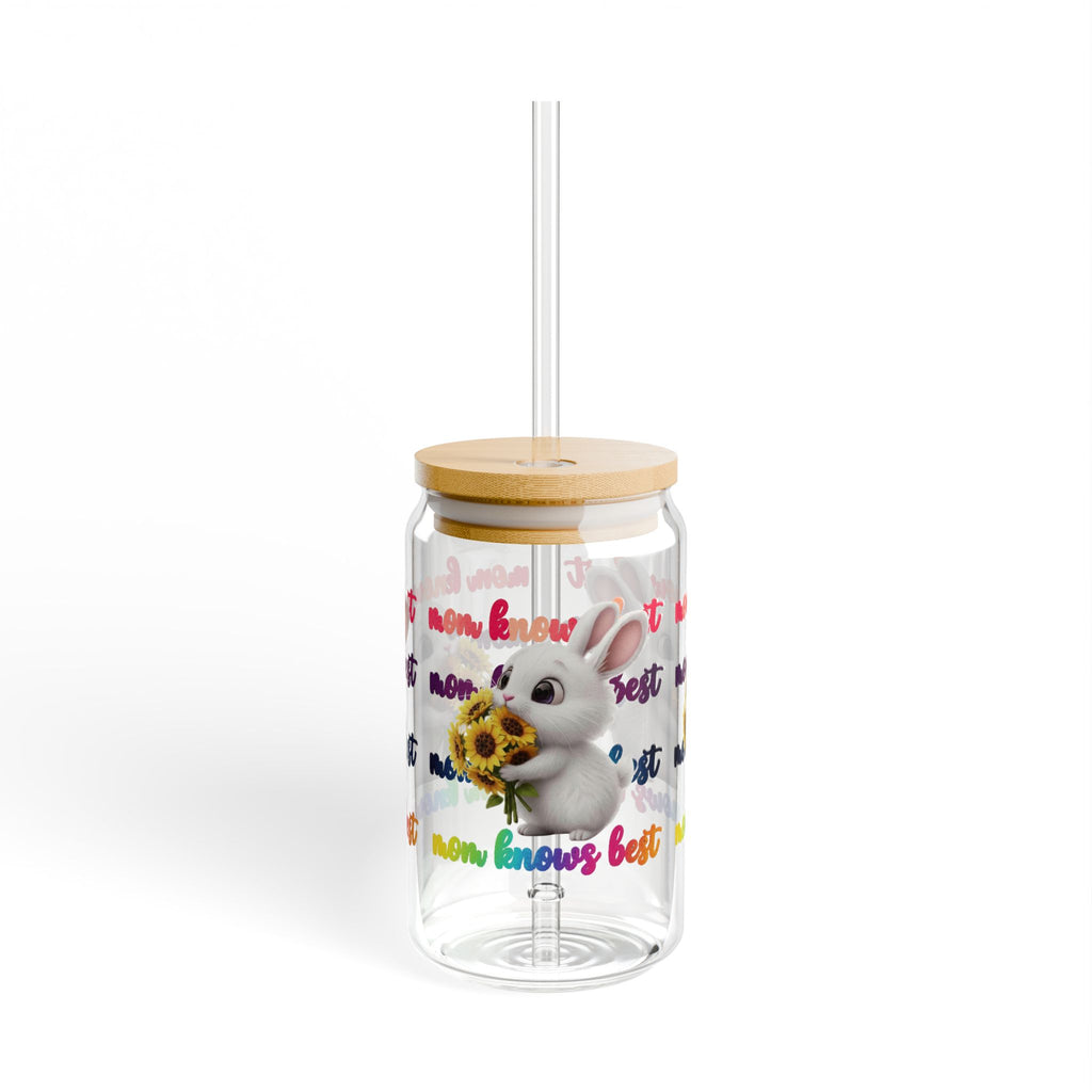 Mom Knows Best 16oz Sipper Glass — Gift for Mom, Mother's Day Drinkware
