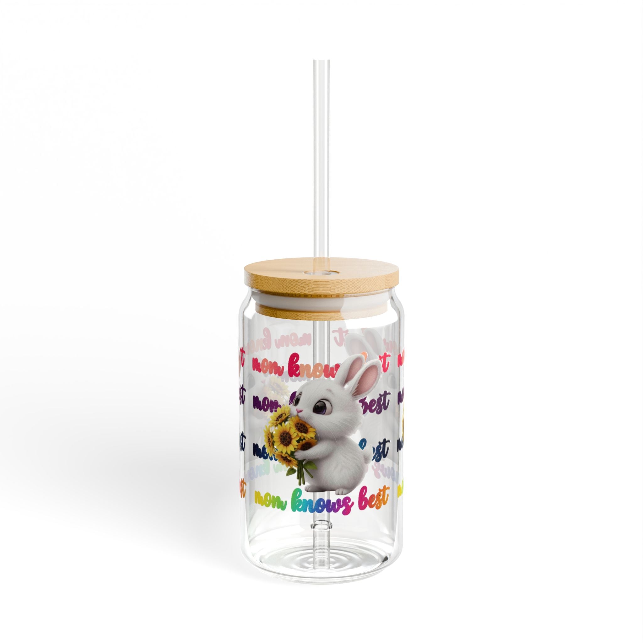 Mom Knows Best 16oz Sipper Glass — Gift for Mom, Mother's Day Drinkware