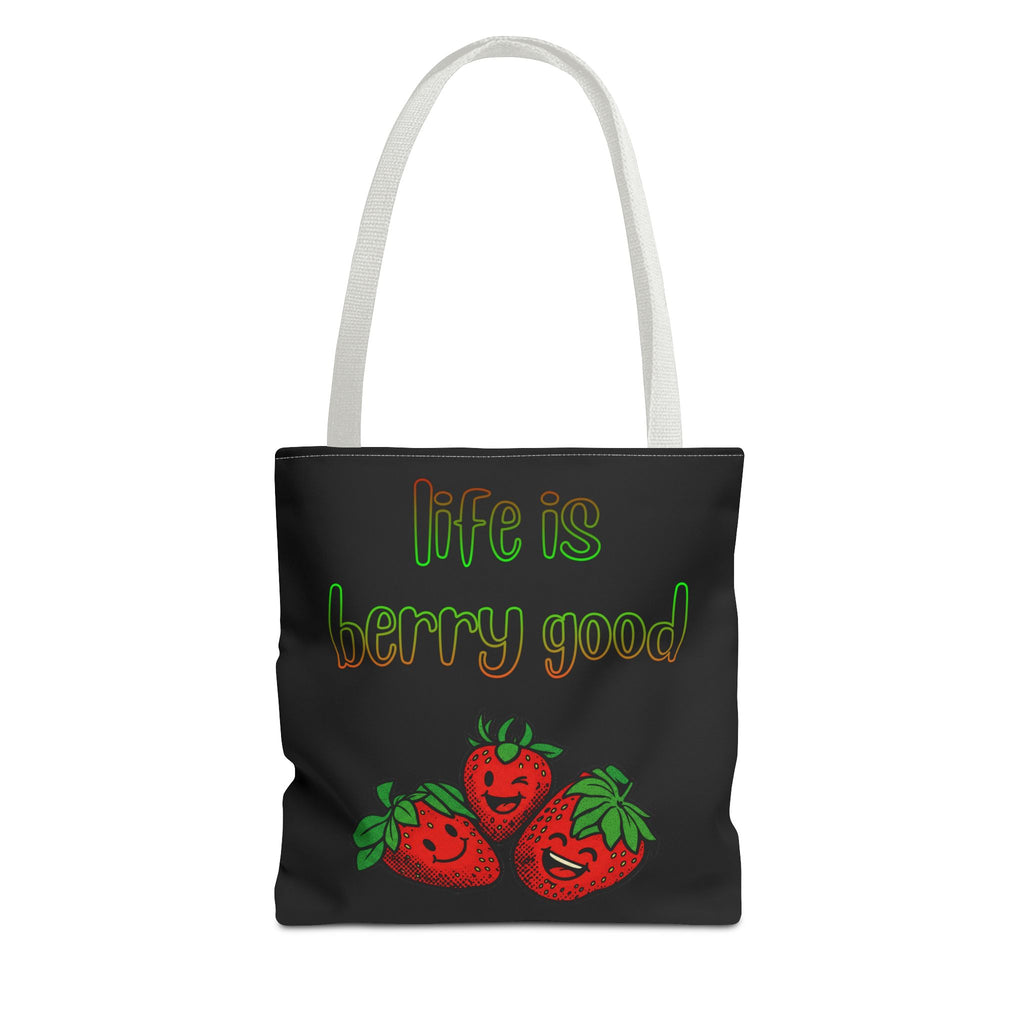 Life Is Berry Good Tote Bag — Cute Fruit Print Market Shopper