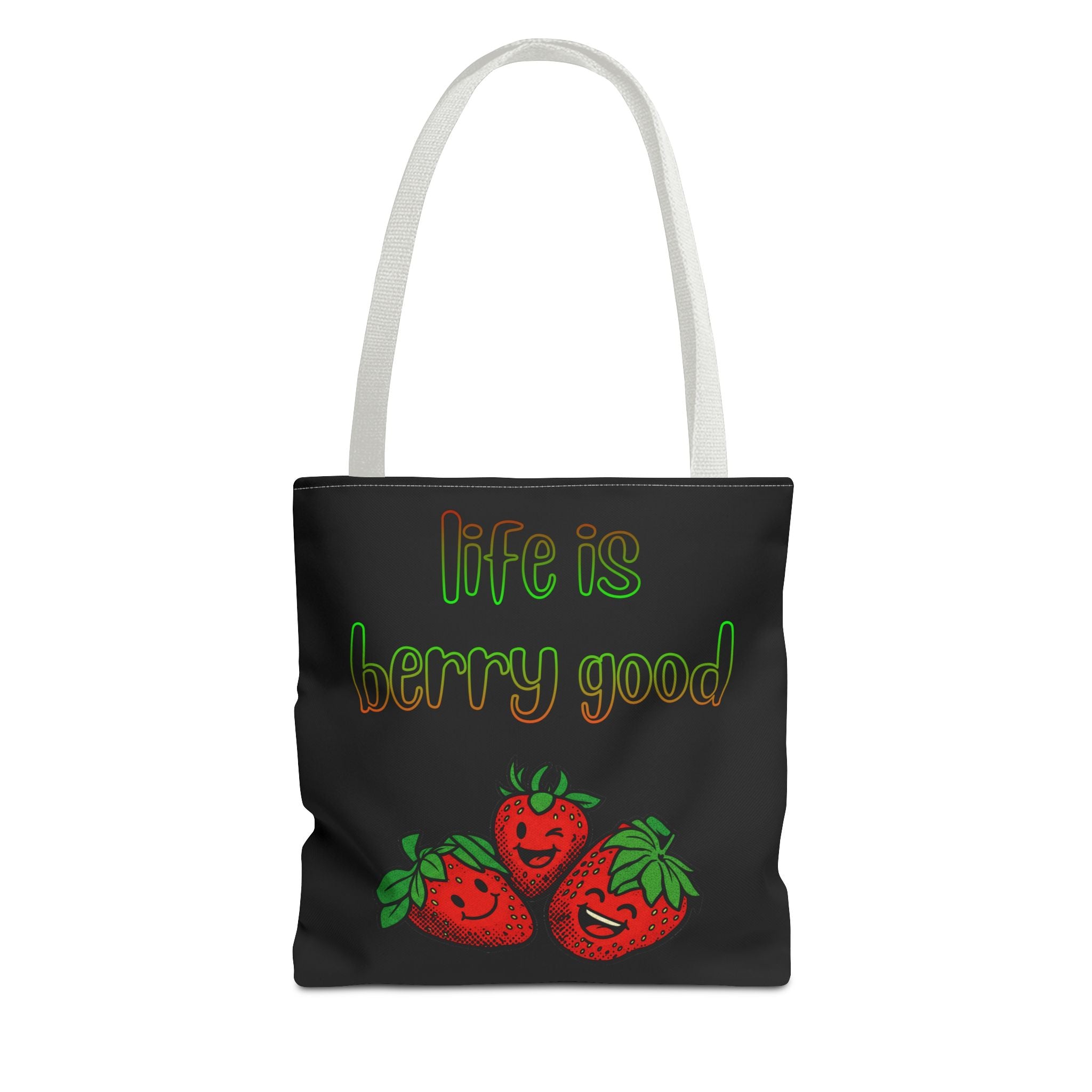 Life Is Berry Good Tote Bag — Cute Fruit Print Market Shopper