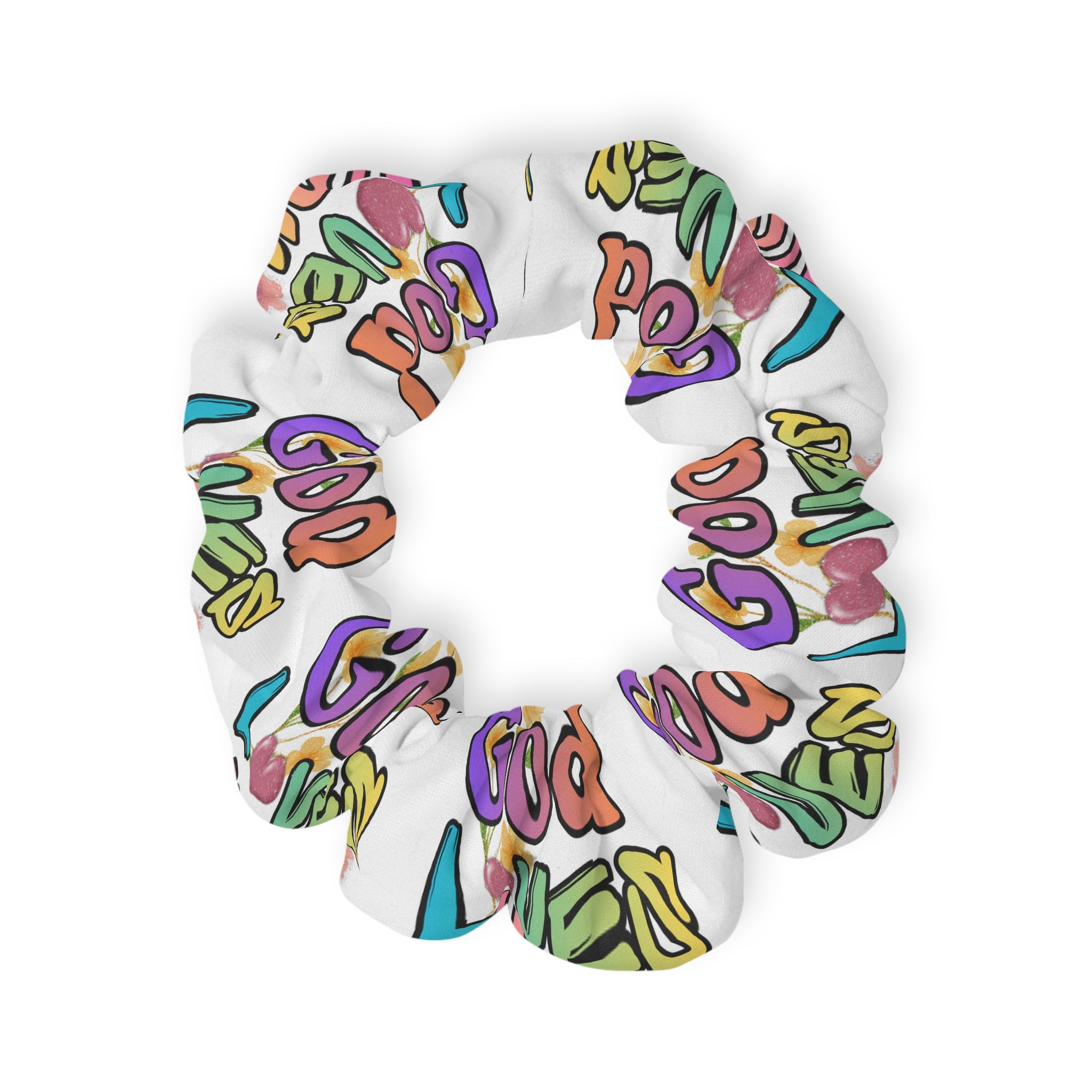 God Loves You Scrunchie — Faith-Based Hair Accessory