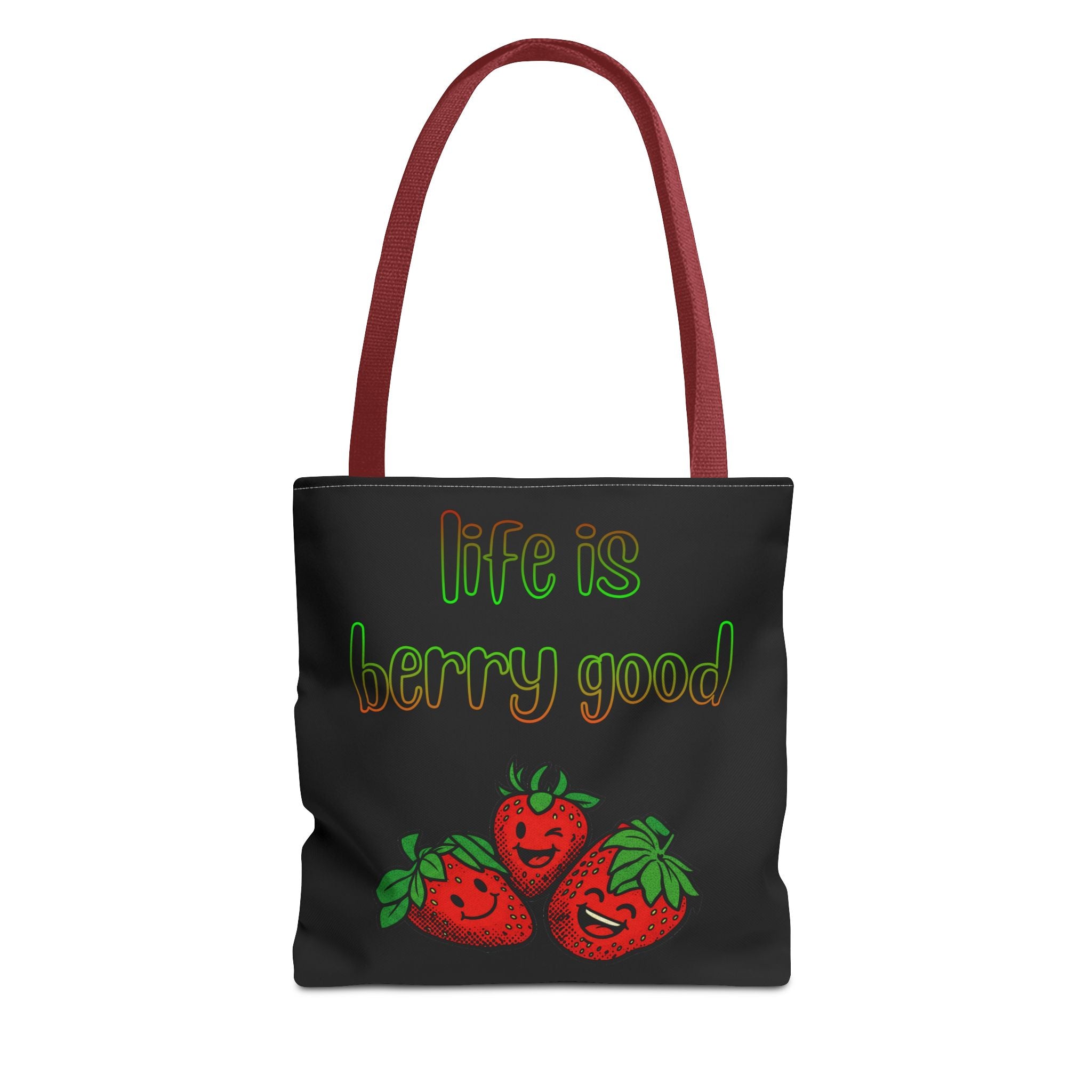 Life Is Berry Good Tote Bag — Cute Fruit Print Market Shopper