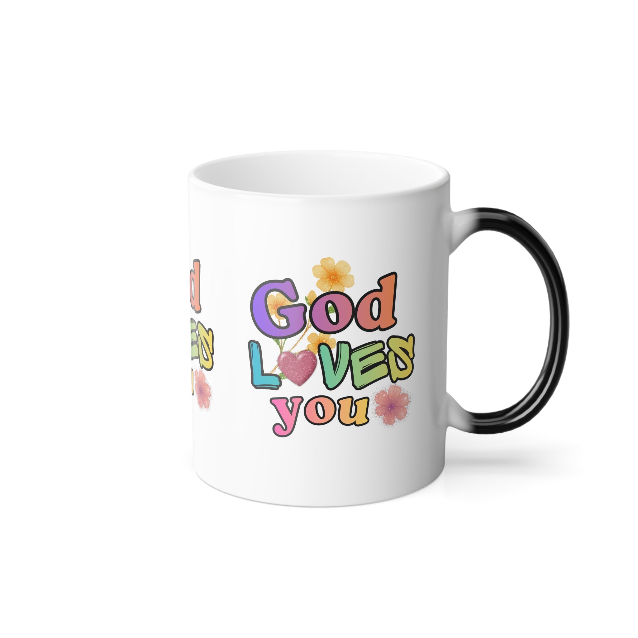 God Loves You Color Morphing Mug — 11oz Reveal Heat-Sensitive Christian Gift