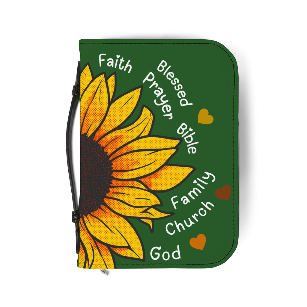 Sunflower Faith Bible Cover — "Blessed Prayer" Zippered Bible Case