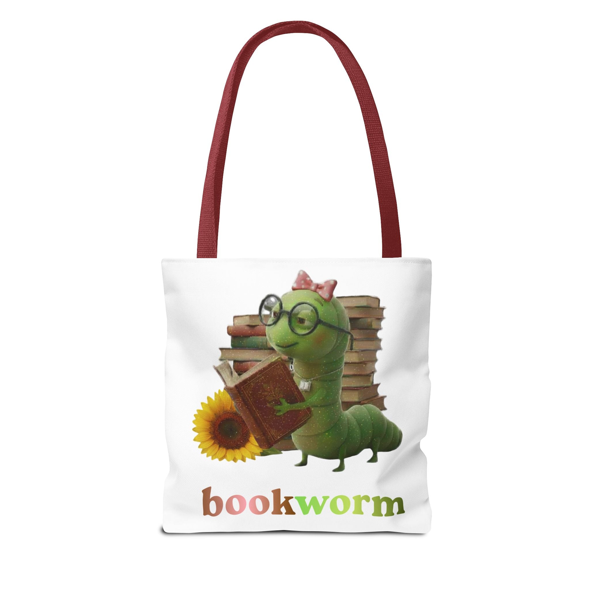 Bookworm Tote Bag — Literary Book Lover Library Shopper Tote